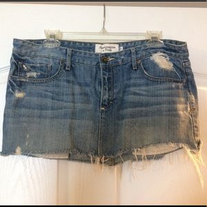 Early 2000s Abercrombie & Fitch Denim Mini Skirt